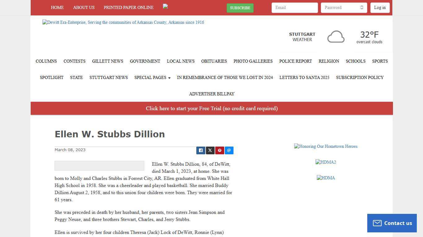 Ellen W. Stubbs Dillion